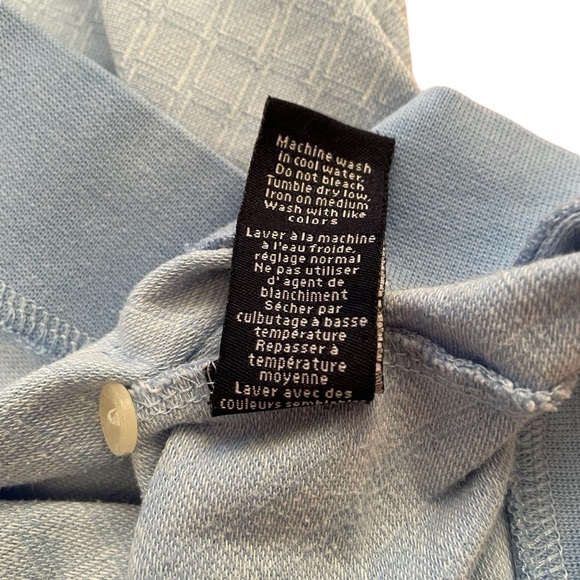 Arnold Palmer Blue Pullover Button up Polo Shirt Size 42-44 Great Condition - Picture 9 of 13